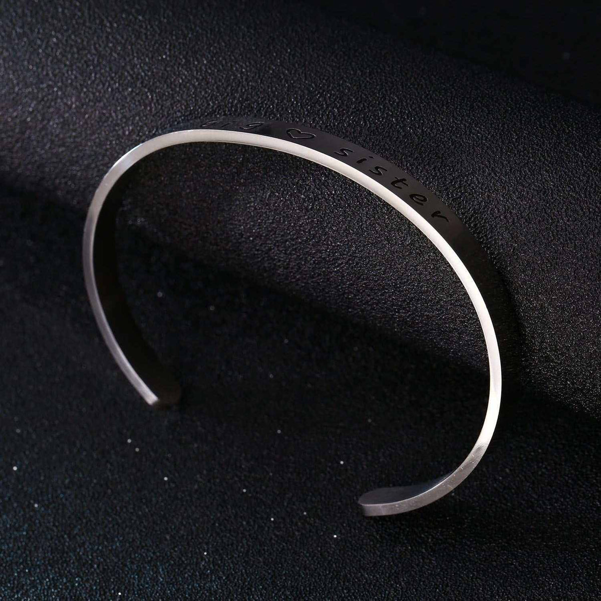Big Sis Middle Sis Little Sis Sister Cuff Bangle Bracelet Family Friend Gift for Women