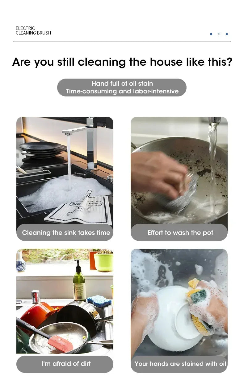 Cordless Electric Spin Scrubber with 5 Replaceable Brush Heads