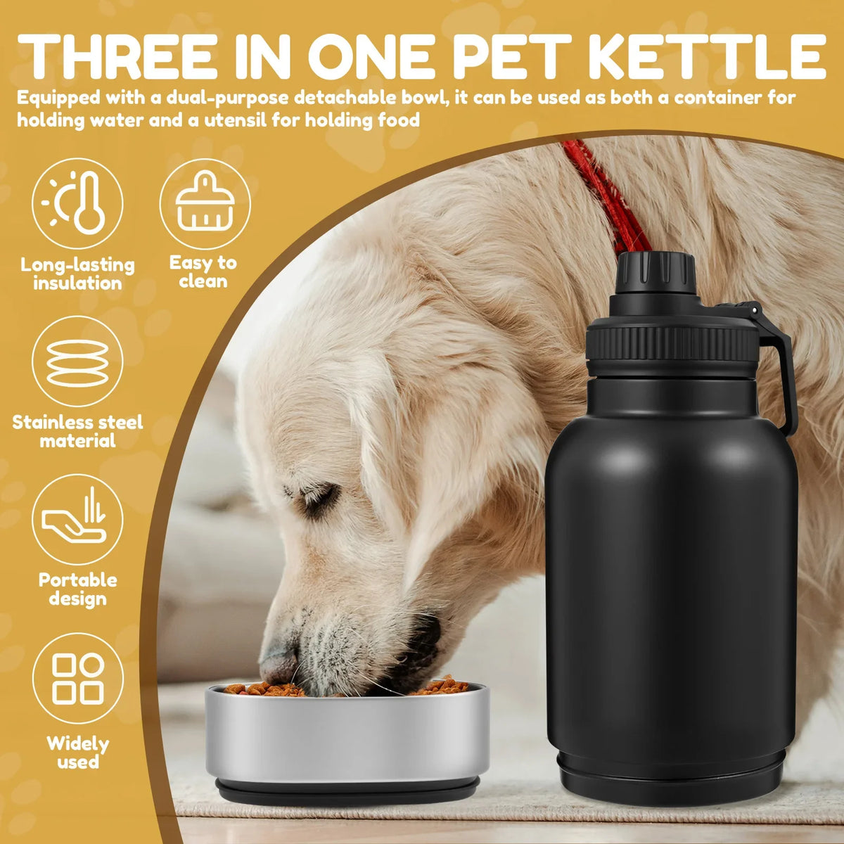 32 oz Dog Water Bottle with 2 Bowls